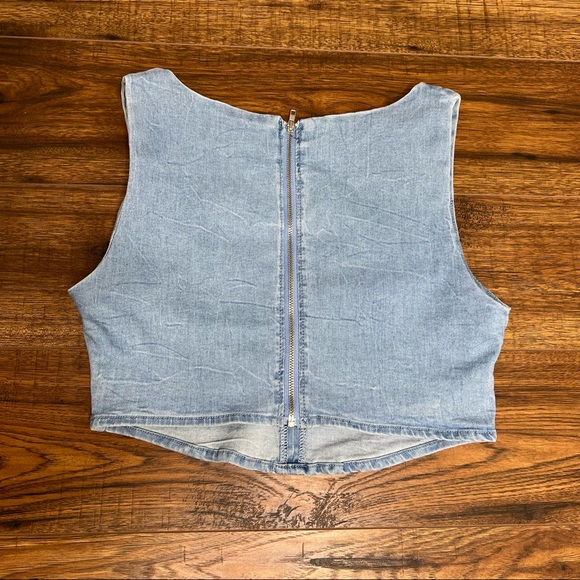 ✨Jean Crop Top✨ - Picture 2 of 3